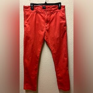 J. Crew Stanton Chino Trousers Coral Color Sz 31